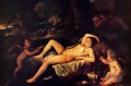 Nicholas Sleeping Venus und Amor klassische Maler Nicolas Poussin